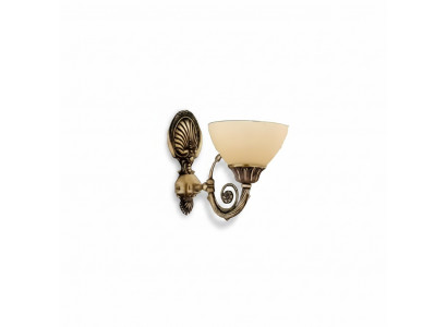 Wandlampe Wandliichter Gold Wandliicht Lüster Wand Luuchten Beige Glas
