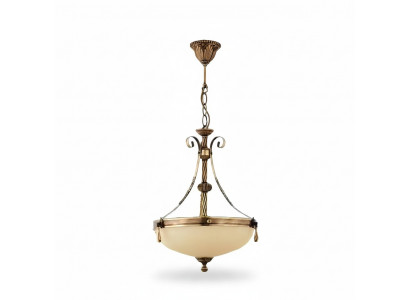 Lüster Plafongslampe Luucht Plafongslampe Kronleuchter Glas Beige Konscht