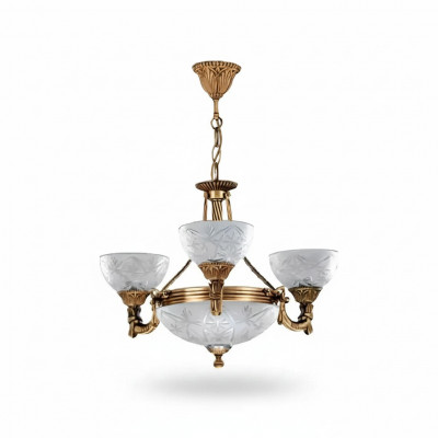 Plafongsluucht Lüster Plafongsliichter Luucht Kronluuchter Glas Grau Gold
