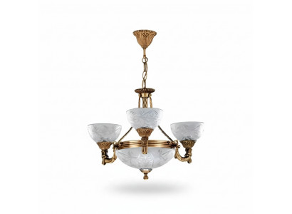 Plafongsluucht Lüster Plafongsliichter Luucht Kronluuchter Glas Grau Gold