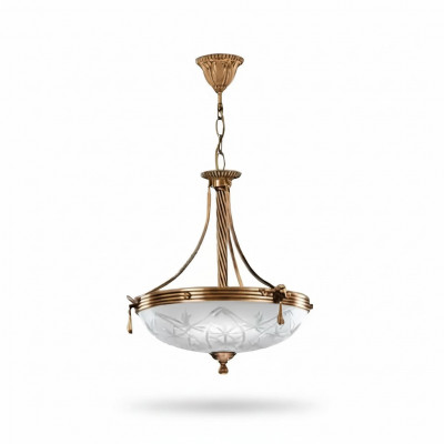 Krouneliichter Plafongslampe Lüster Plafongeliichter Lampe Glas Grouw Gold