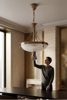 Lüster Plafongsdamp Plafongselucht Kroneluucht Glas Gro Gouden