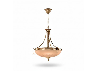 Krounluuchte Plafongslampe Lüster Plafongsliichter Lampe Glas Gold Beige