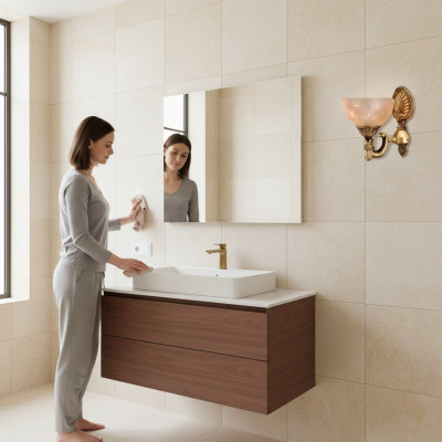 Luuchten Wandluucht Wandleuchten Konscht Wandluucht Lüster Wand Gold Glas