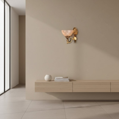 Luuchten Wandluucht Wandleuchten Konscht Wandluucht Lüster Wand Gold Glas