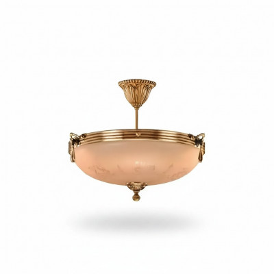 Krounluucht Plafongsliicht Luucht Plafongslampe Lampe Glas Gold Beige