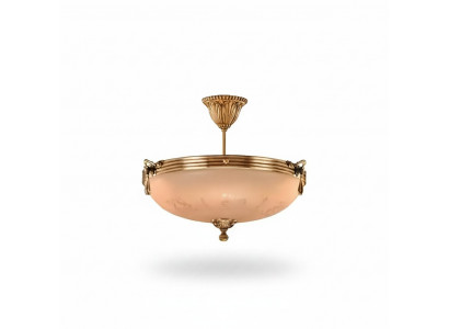 Krounluucht Plafongsliicht Luucht Plafongslampe Lampe Glas Gold Beige