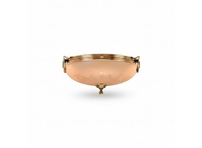 Lüster Kronleuchter Plafongsllampe Plafongsleuchter Luucht Glas Gold Beige