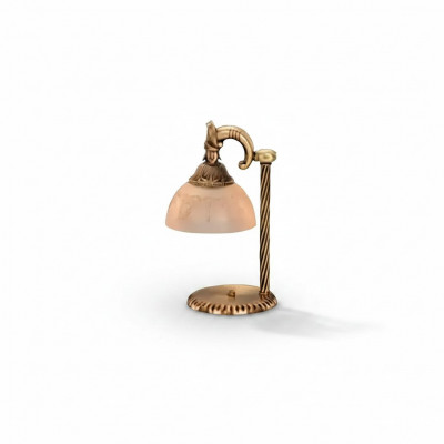 Dëschlamp Dëschleuchte Lampe Luuchten Konscht Glas Goss Lampen Dësch