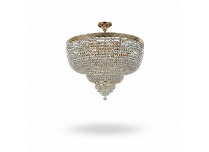 Luxus Plafongsliicht Luster Lampe Luuchten Kronleuchter Kristall Gold 100cm