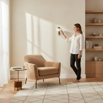 Wandlampe Wandliichter Konscht Wandliicht Lustere Wand Luuchten Wäiss Glas