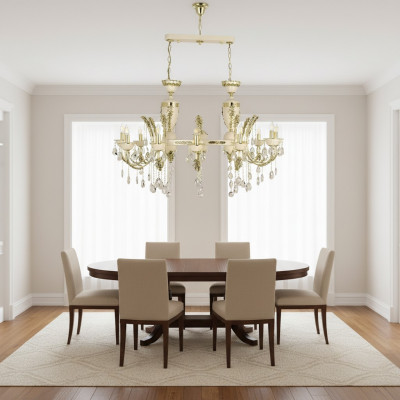 Lampe Plafonnière Luxus Luuchte Plafongslampe Lüster Béisch Kristall