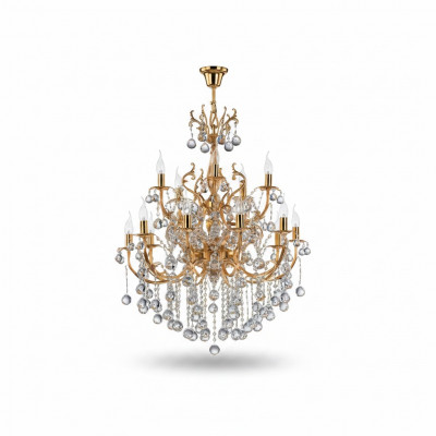 Plafongsliichter Luxus Luchter Plafongslampe Lüster Gold Kristall 75x125