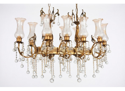 Krounluuchte Plafongslaamp Luxus Plafongslaamp Lüster Gold Kristall Luucht