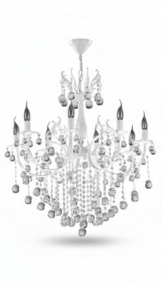 Luxus Deckenluucht Wäiss Kroenluucht Deckenlamp Lüster Kristall Luucht