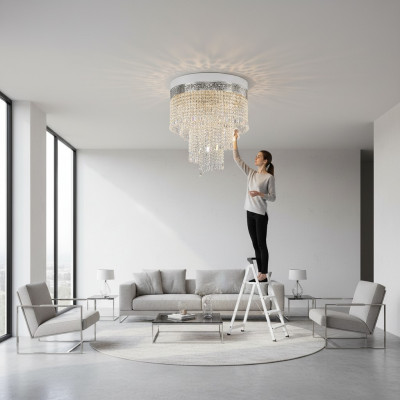 Lüster Plafonnière Sëlwer Kronleuchter Plafondlamp Kristall 40x70 Luucht