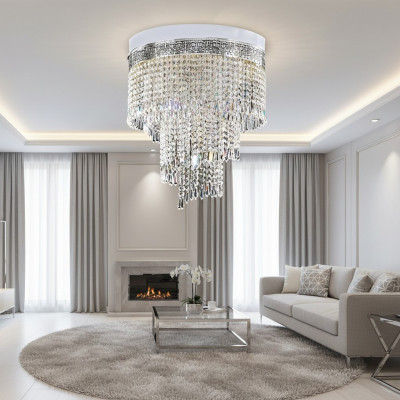 Lüster Plafonnière Sëlwer Kronleuchter Plafondlamp Kristall 40x70 Luucht