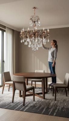 Plafongsliichter Luxus Gold Krouneliichter Plafongslampe Lëster Kristall Lampe