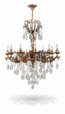 Plafongsliichter Luxus Gold Krouneliichter Plafongslampe Lëster Kristall Lampe