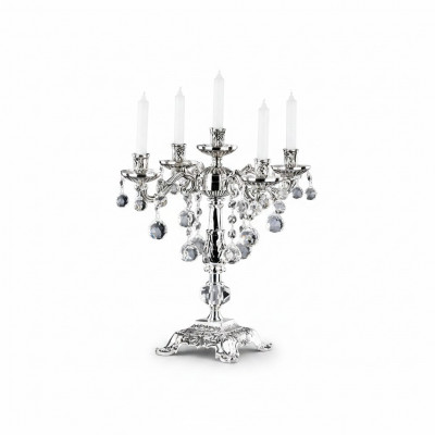 Kandelaber Käerzenstänner Käerzeleuchter Käerzehalter Elegante Sëlwer Konscht