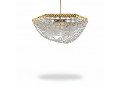 Plafongslampe Luxus Gold Krouneliichter Plafongsliichter Lüster Kristall Konscht