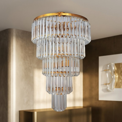 Plafongsliicht Plafongslüster Luxus Gold Kronlüster Lüster Kristall Art