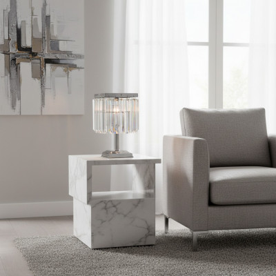 Dëschlampe Dëschluucht Lampe Luuchten Sëlwer Luuchten Dësch Kristall