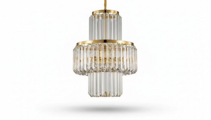 Plafongsliichter Luxus Gold Krouneliichter Plafongslampe Lüster Kristall Art