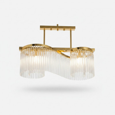 Krounluucht Déckenluucht Luxus Gold Déckenluucht Lüster Glas Modern