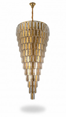 Krounluucht Plafongsliichter Gold Plafongslampe Lüster Kristall 80cm Drëpsen