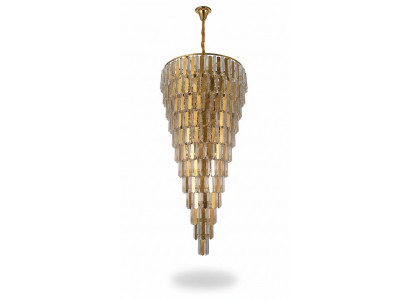 Krounluucht Plafongsliichter Gold Plafongslampe Lüster Kristall 80cm Drëpsen