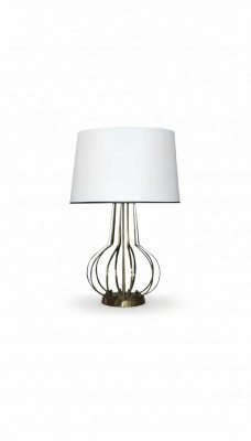 Dëschlampe Dëschleuchte Luucht Luuchten Luxus Luuchten Dësch Metall Wäiss