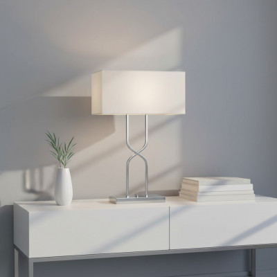 Dëschlampe Dëschluucht Luucht Luuchten Modern Luuchten Dësch Metall Wäiss