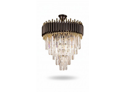 Luxuskrounluucht Plafongsliichter Gold Plafongslamp Lüster Kristall Rond.