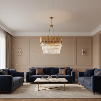 Luucht Plafongsliicht Krounluucht Plafongluucht Luxus Gold Lüster Kristall