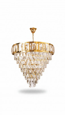 Krounluucht Deckenluucht Luxus Gold Deckenluucht Lüster Kristall 80x90cm