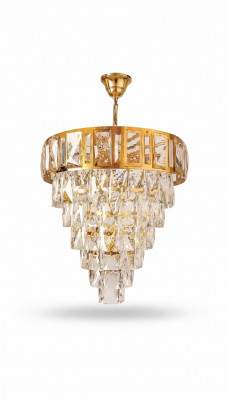Plafongslüchter Krounelüchter Luxus Gold Plafongsbeliichtung Luster Kristall Luucht