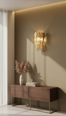 Wandlampe Wandlamp Wandluuchten Lüster Wandluuchten Kristall Gold
