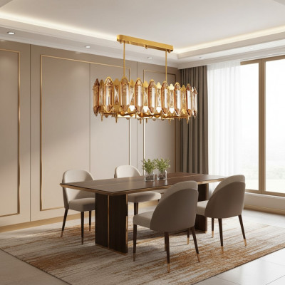 Plafongslaampend Kronluucht Plafongsluucht Lampe Gold Krounluucht Kristall