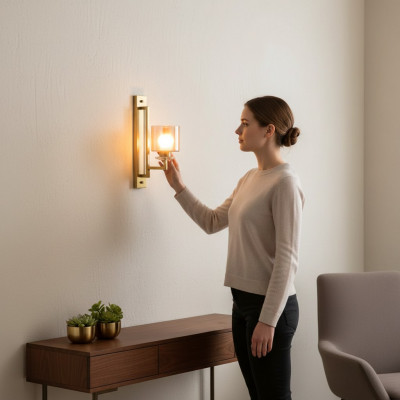 Wandluucht Wandlampe Wandluuchten Modern Wand Luuchten Glas Gold