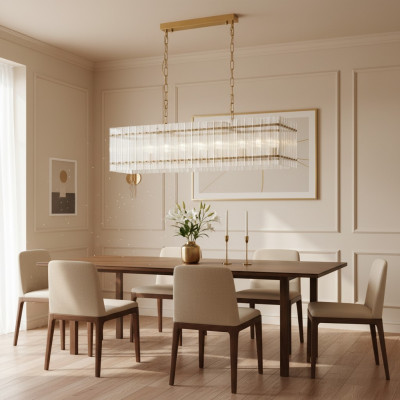 Lüster Kronleuchter Plafongsliichter Glas Plafongslampe Sëlwer Konschtlampen