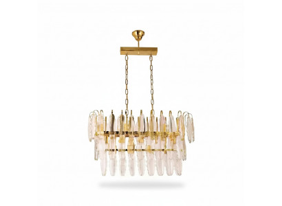 Lampe Kronleuchter Plafongsliichter Luxus Gold Plafongslampe Lüster Kristall
