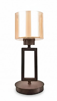 Dëschlampe Dëschleuchte Lampe Luuchten Glas Gold Luucht Dësch Schwaarz