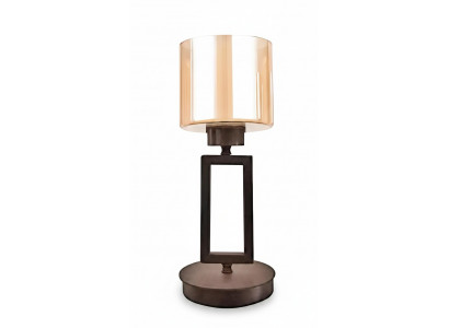 Dëschlampe Dëschleuchte Lampe Luuchten Glas Gold Luucht Dësch Schwaarz