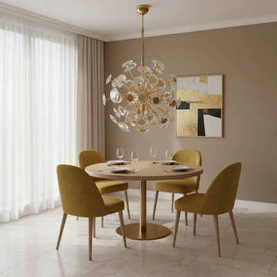 Lüster Kronleuchter Plafongsleuchter Gold Plafongslampe Kristall Modern