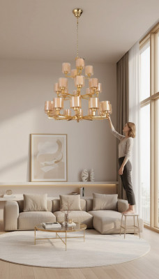 Kräizluchter Plafongsluchter Modern Gold Plafongsliicht Lüster Glas XXL
