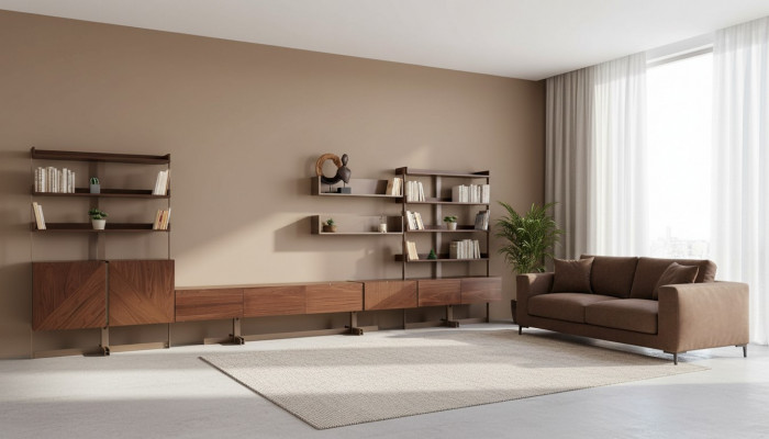 Modern Wunnwand Schieferschief Wunnzëmmer Miwwelen Holz Nei