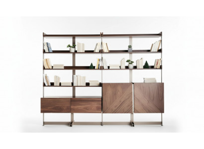 Modernen Vitrine Wunnzëmmer Miwwel Regal Standregal Echt Holz Miwwel Braun Regaler
