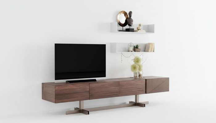 Modernt, elegant TV-Schaf aus héichwäertegem a strapazéieregem Holz