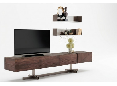 Luxuriéisen TV-Schaf am modernen Stil aus strapazéierbaren Holz.